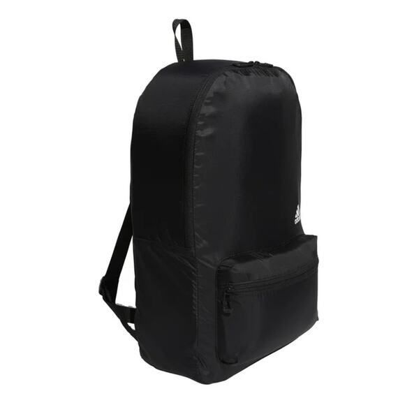 NEW ADIDAS Black White AG Packable Fold Up Backpack Zip Travel Pouch Bag Carryon - Picture 8 of 14